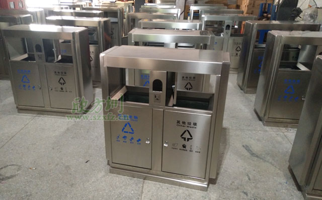 高鐵站不銹鋼分類(lèi)垃圾桶-高鐵站不銹鋼環(huán)衛(wèi)垃圾桶