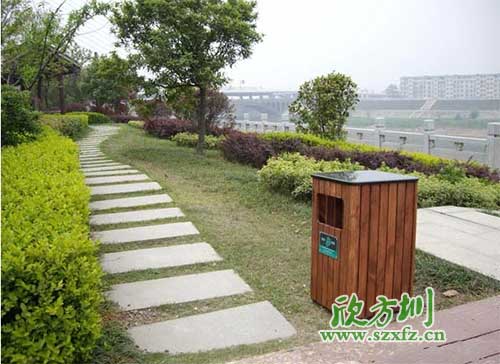 上海普陀最好的戶外鋼木垃圾桶，貨比三家只選欣方圳